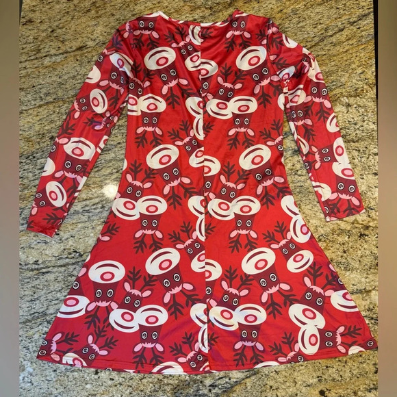 Vessos Rudolph Christmas Holiday Dress Size Small  Soft Lightweight - Picture 4 of 10